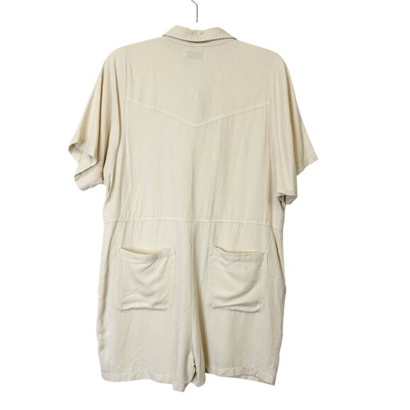 NEW Greylin Romper Womens Size Small Linen Blend Oversized Anthropologie - Picture 2 of 10